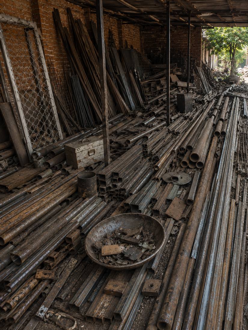 Bahl Metals scrap collection and sorting area, Modinagar
