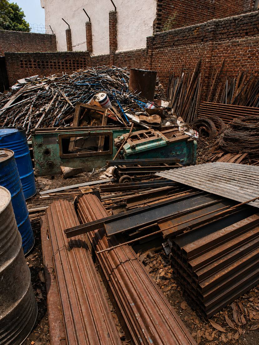 Wire scrap and rod bundles sorted in gunny bags at Bahl Metals